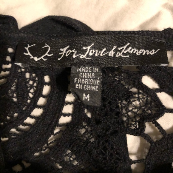 For Love and Lemons Black Apron Mini Dress medium - Picture 4 of 6